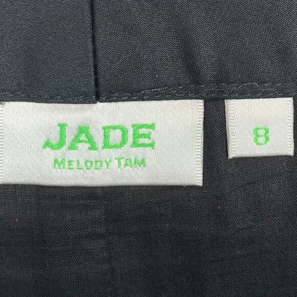 Jade Melody Tam Womens Embroiderd Bumble Bee Skirt Black Cotton Stretch Size 8 - Picture 3 of 9